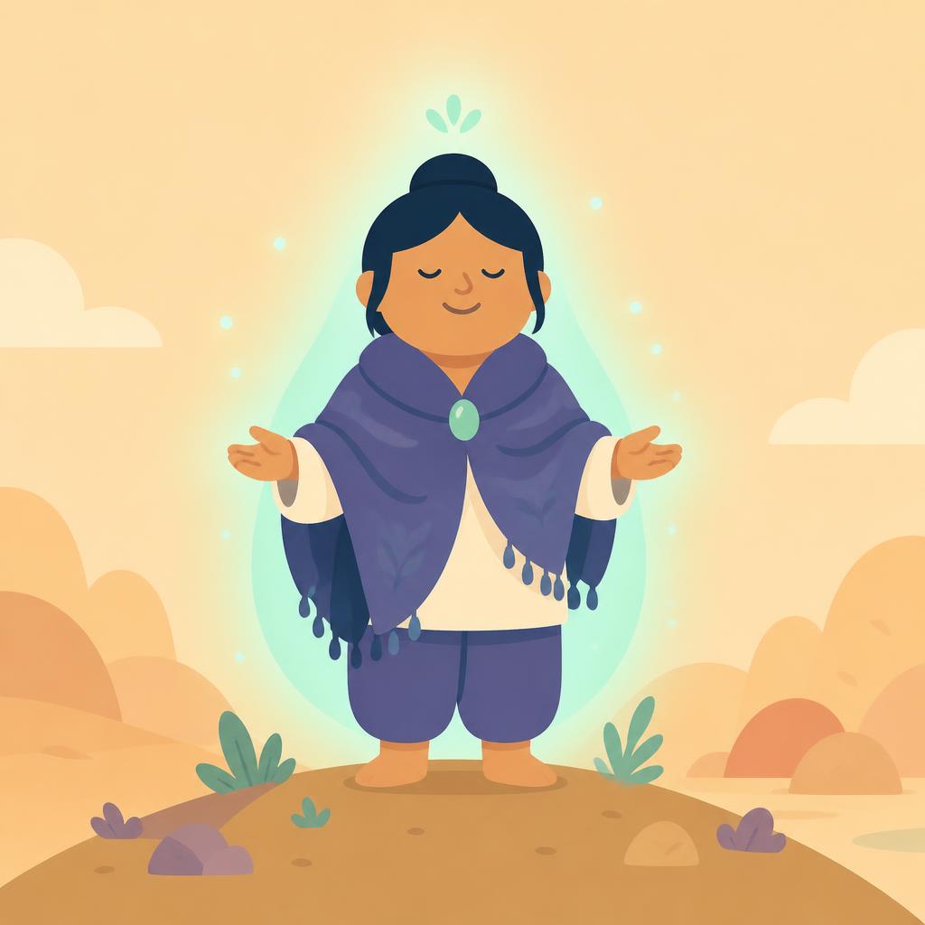 The Hamraah healer companion with open, welcoming hands